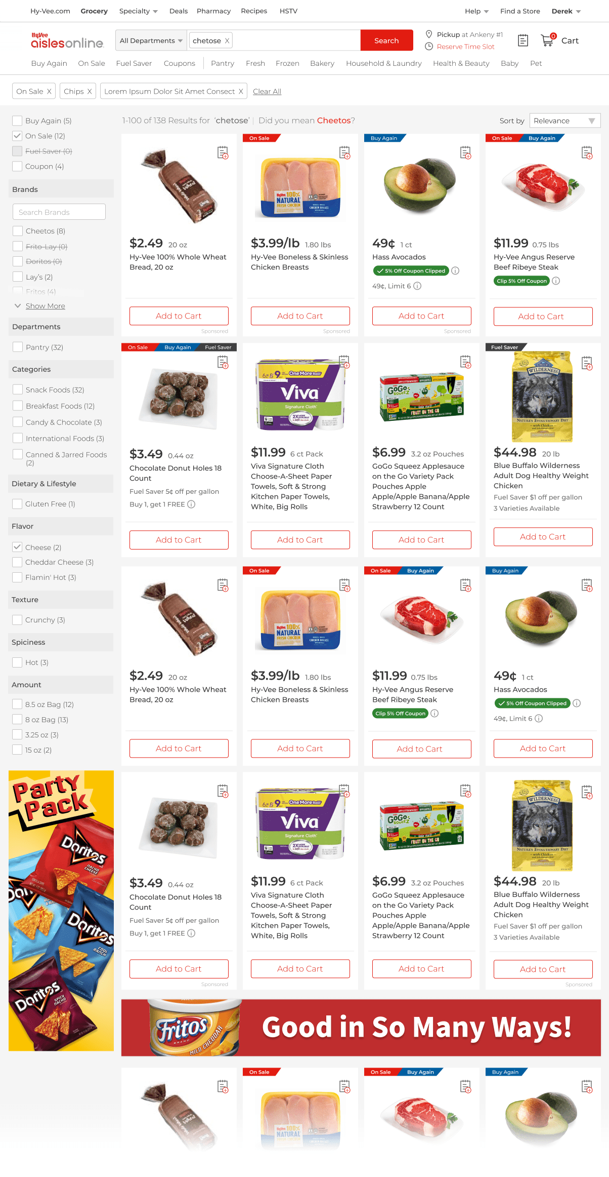 Aisles Online Search Page Redesign