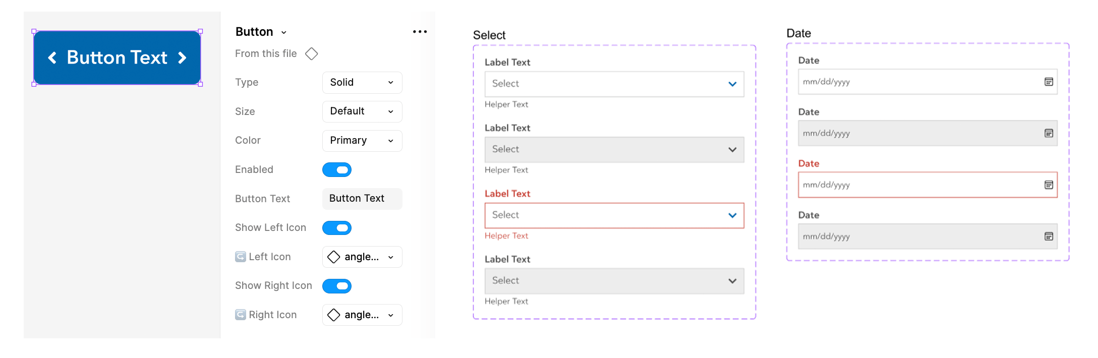 Figma design system screenshot
